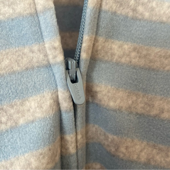 Carter's Blue Striped Bear Fleece Sleep Sack Wearable Blanket Baby Boy 3-6 mo - Picture 9 of 10